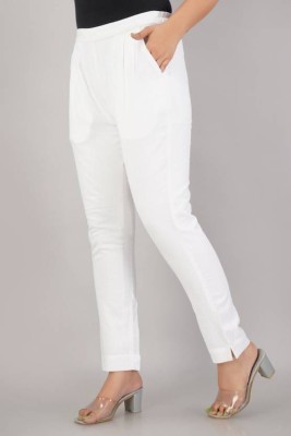 Juveriya Creations Regular Fit Women White Trousers