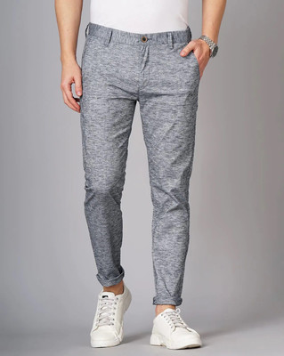 FUBAR Slim Fit Men Grey Trousers
