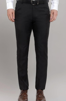 nightscape Slim Fit Men Black Trousers