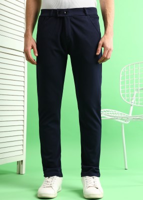 COMBRAIDED Slim Fit Men Blue Trousers