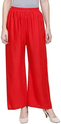 Dev Enterprises Relaxed Women Red Trousers