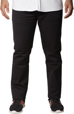 Muffynn Regular Fit Men Black Trousers