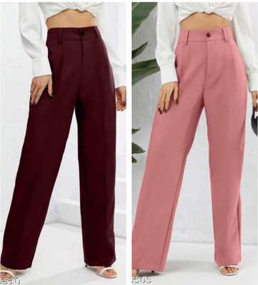 GREEN-SHADE Regular Fit Women Multicolor Trousers