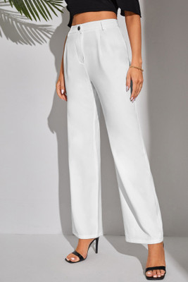 CHALODIA Regular Fit Women White Trousers