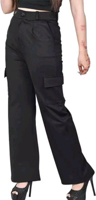 The Window Shop Regular Fit Women Black Trousers