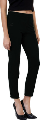 Kapok Gold Regular Fit Women Black Trousers