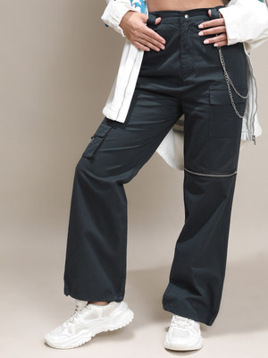 Tokyo Talkies Regular Fit Women Black Trousers