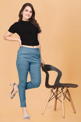 Kodila Enterprise Slim Fit Women Blue Trousers