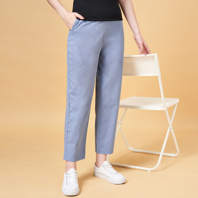 Honey By Pantaloons Relaxed Women Blue Trousers