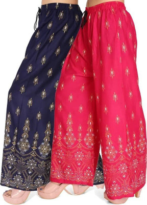Zalorawear Straight Fit Women Blue, Pink Trousers
