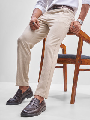 HIGHLANDER Slim Fit Men Beige Trousers