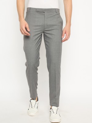 Go Stretch Regular Fit Men Grey Trousers