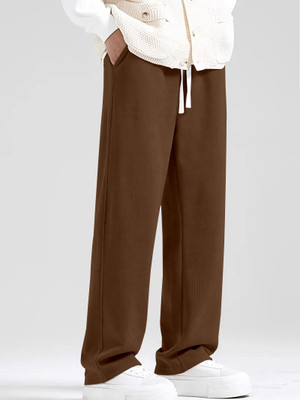 Rajovati Loose Fit Men Brown Trousers