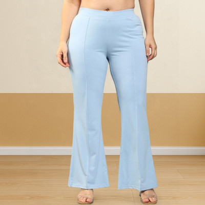 nitafashion Loose Fit Women Light Blue Trousers