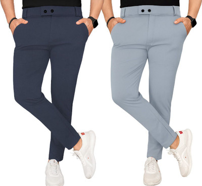 METRONAUT Regular Fit Men Grey Trousers