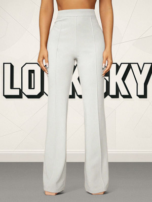 Anitafashion Comfort Fit, Regular Fit Women White Trousers