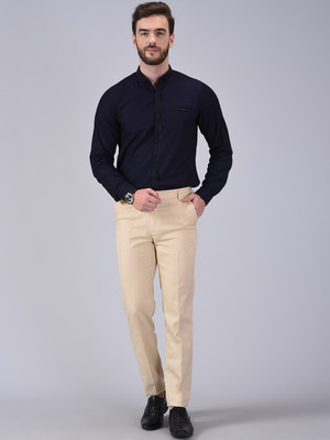 KINGSMAN TAILOR Regular Fit Men Beige Trousers