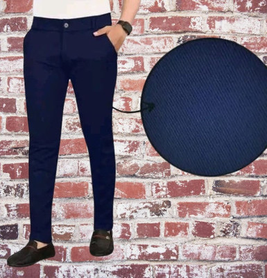 Advikfashion Slim Fit Men Blue Trousers