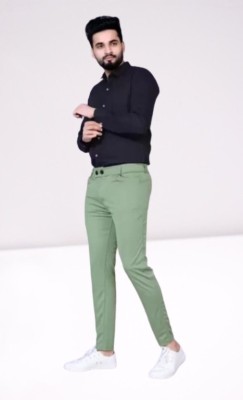 Fyijfhk Hub Regular Fit Men Green Trousers