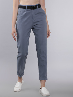Tokyo Talkies Regular Fit Women Blue Trousers