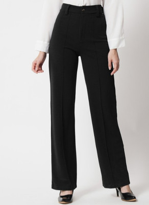 MISS BALIKA Regular Fit Women Black Trousers