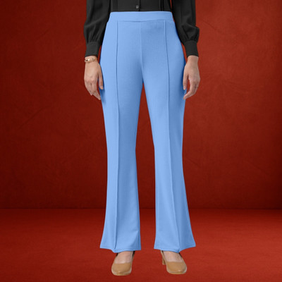 Anitafashion Loose Fit Women Light Blue Trousers