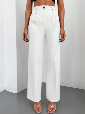 NEXT ONE Regular Fit Women White Trousers