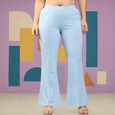 nitafashion Loose Fit Women Light Blue Trousers