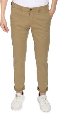 Arrow Sport Slim Fit Men Brown Trousers