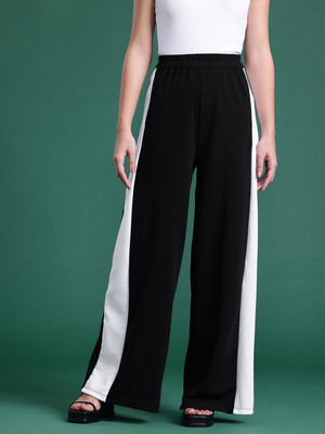 Dressberry Loose Fit Women Black Trousers