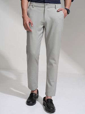 HIGHLANDER Slim Fit Men Grey Trousers