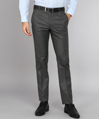 Raymond Slim Fit Men Black Trousers