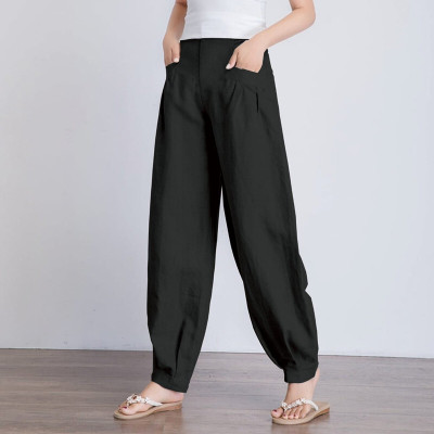 USK COLLECTIONS Relaxed Women Black Trousers