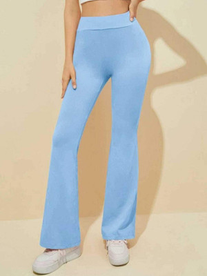 Broadstar Flared Women Blue Trousers