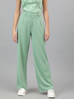 KOTTY Regular Fit Women Light Green Trousers