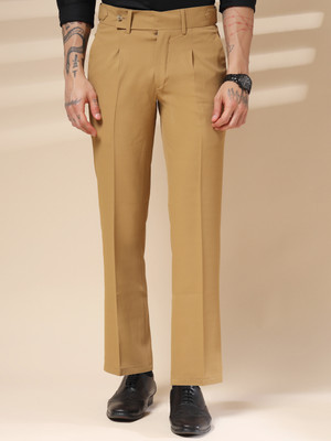 italianvega Regular Fit Men Khaki Trousers