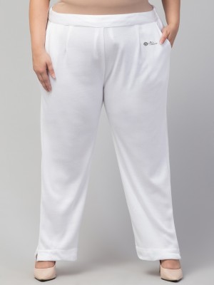 STYLE PREZONE Regular Fit Women White Trousers