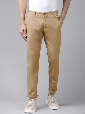 FUBAR Slim Fit Men Beige Trousers