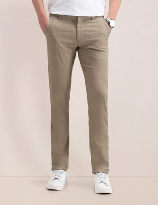 U.S. POLO ASSN. Slim Fit Men Beige Trousers