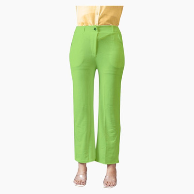 INDIANRANG Regular Fit Women Green Trousers