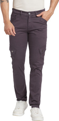 PARX Tapered Men Grey Trousers