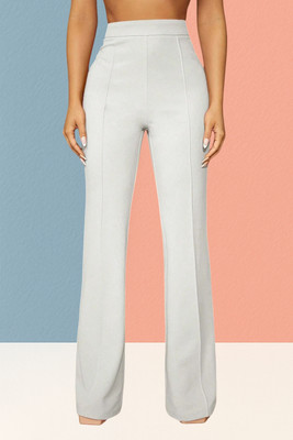 AKOTTY Regular Fit Women White Trousers