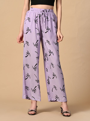Azzurra Regular Fit Women Purple Trousers