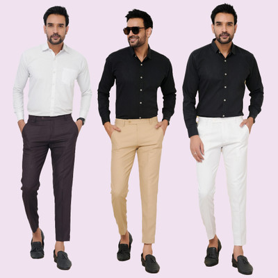 PADMAWATI TEXTILE Regular Fit Men Multicolor Trousers
