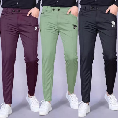 SUMITGARMENT Solid Men Black Track Pants