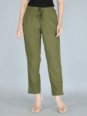 Kannahi Regular Fit Women Green Trousers