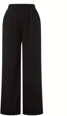 Daphne Maurier Loose Fit Women Black Trousers