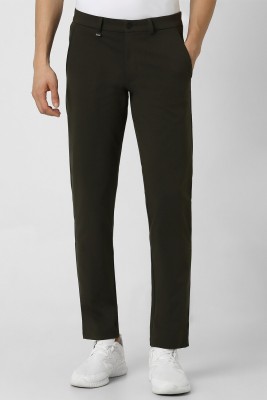 VAN HEUSEN Skinny Fit Men Dark Green Trousers