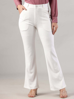 INDIANRANG Regular Fit Women White Trousers