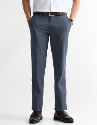 ARROW Regular Fit Men Blue Trousers